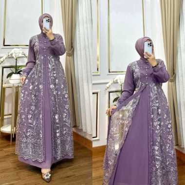Kiukiu Alana Dress - Gamis Ceruty Tile Garden - Gamis Payet - Dress Payet Mewah - gamis Muslim Bruka