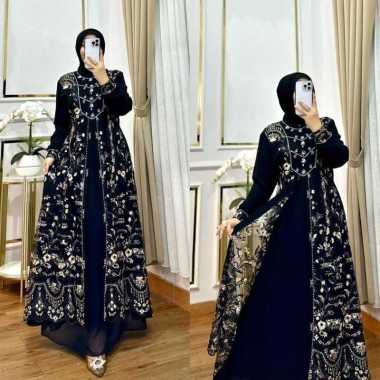 Kiukiu Alana Dress - Gamis Ceruty Tile Garden - Gamis Payet - Dress Payet Mewah - gamis Muslim Bruka