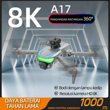A17 Drone kamera jarak jauh fotografi udara profesional murah dual camera drone A17-SILVER-BT*2