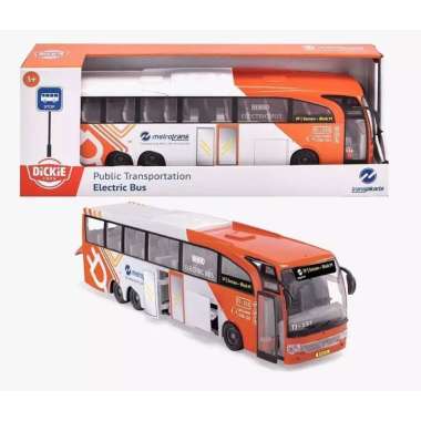 Mainan Anak - Miniatur Mobil Mobilan Bus / Bis Transjakarta Orange