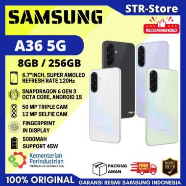 SAMSUNG A36 5G 8/256 GB GARANSI RESMI SAMSUNG ANDROID A36 5G 8/256 GB RAM 8GB - SAMSUNG A36 5G Lime