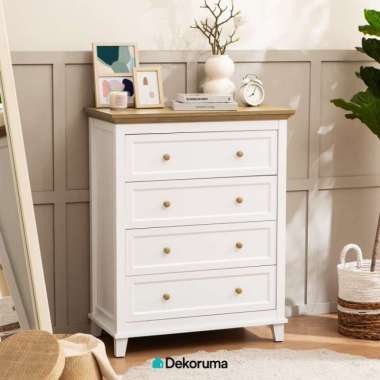 Dekoruma KANOU Lemari Laci Kayu 4 Susun / Drawer 4 Pintu