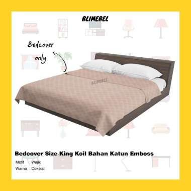 [BEST SELLER] Bedcover Size King Koil Bahan Katun Emboss / Selimut Tebal Extra Size 150x240 (tebal)