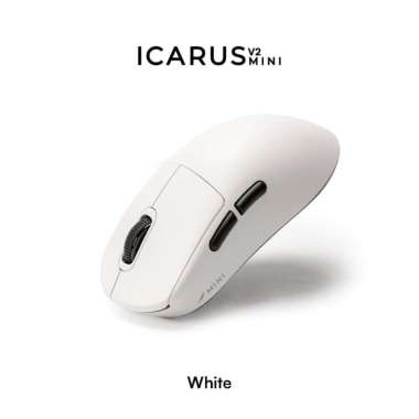 Press Play Icarus V2 Mini Wireless Gaming Mouse 3 Mode Connection Ultra Lightweight PressPlay White