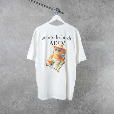 Kaos ADLV BEAR TANNING WHITE 100% ORIGINAL size 1