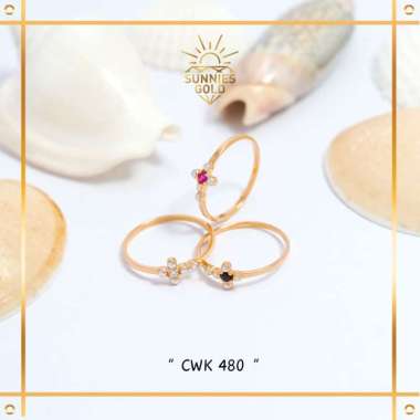 CINCIN WANITA EMAS ASLI MODEL TERBARU MINIMALIS BERAT SETENGAH GRAM KADAR 6K (300) & 8K (375) KODE C