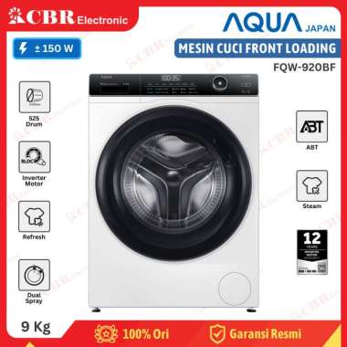Mesin Cuci AQUA Front Loading 9 Kg FQW-920BF (Inverter)