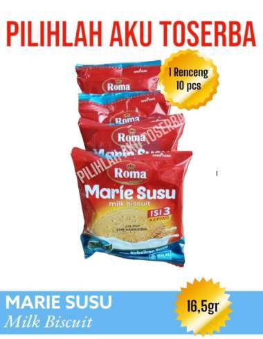 Biskuit Roma Marie Susu Biscuit - 1 RENCENG isi 10 ( HARGA 1 RENCENG )
