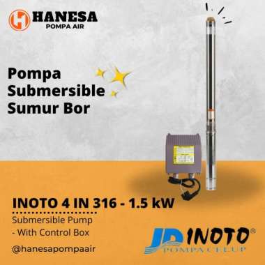 INOTO 4 IN 316 - 1.5 kW Pompa Celup Sumur Dalam / Pompa Celup Sumur Bor (Borehole Pump) / Submersibl