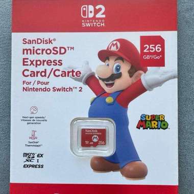 SanDisk Micro SD EXPRESS Card 256GB Mario Switch2 Memory Card