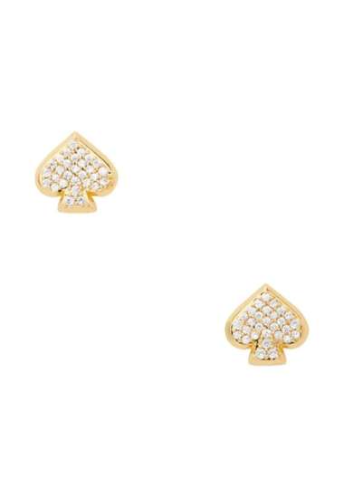 KATE SPADE pave studs clear gold