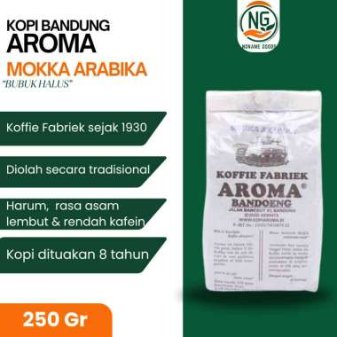 KOPI AROMA BANDUNG ASLI 250 GRAM MOKKA ARABIKA KOFFIE FABRIEK BANDOENG