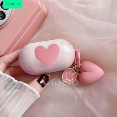Caseus Softcase For Baseus Bowie E18 Pelindung Case Coquette Mewah Luxury Polos Warna Pink Love 2#