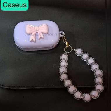 Caseus Softcase For Baseus Bowie E18 Pelindung Case Coquette Mewah Luxury Polos Warna Lilac Pita 3#