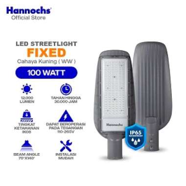Hannochs Lampu Outdoor LED Streetlight Fixed 100W Cahaya Kuning PJU