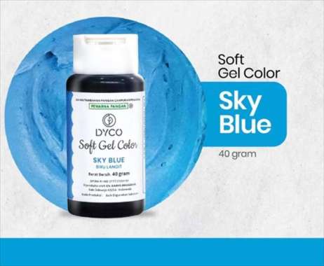 DYCO PEWARNA MAKANAN DYCO SOFT GEL COLOR 40 GR Biru (Sky Blue)