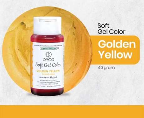 DYCO PEWARNA MAKANAN DYCO SOFT GEL COLOR 40 GR Kuning Emas (Golden Yellow)