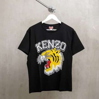 Kaos KENZO TIGER TEXT YELLOW BLACK TSHIRT 100% ORIGINAL XL