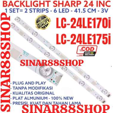 BACKLIGHT TV LED SHARP 24 INC LC 24LE170 24LE175 LC24LE170 LC24LE175 24LE170I 24LE175I LAMPU BL 6K 3