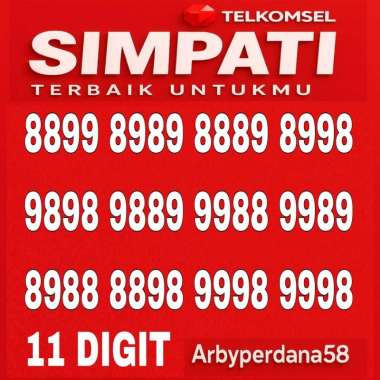 Kartu Perdana Cantik simpati Nomor Cantik simpati Nomor Cantik Telkomsel Prabayar 11 digit angka bes