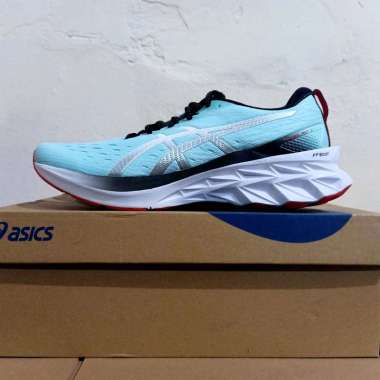SEPATU LARI PRIA ASICS NOVABLAST 2 CLEAR BLUE/WHITE ORIGINAL 42