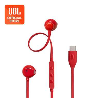 JBL Tune 305 C - USB C Wired Hi-Res Earphones Red