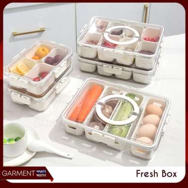 1 Set Food Container Refrigerator Fresh Box Wadah Bahan Makanan Kulkas Piknik Large Capacity Food St