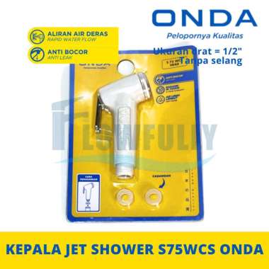 ONDA KEPALA JET SHOWER S 75 WCS PUTIH BIDET TANPA SELANG 1/2 INCH
