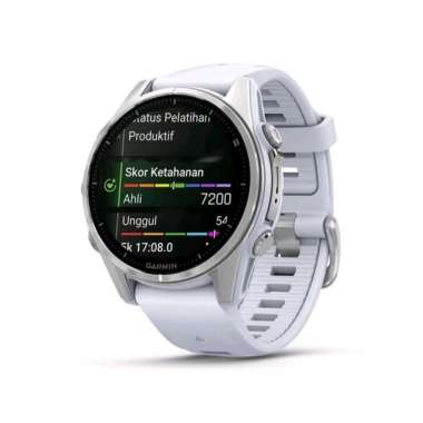 GARMIN Fenix 8 Amoled 43 mm Silver Whitestone Ultimate GPS Multisport Smartwatch Garansi TAM
