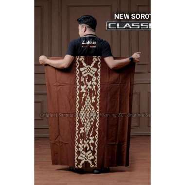 SARUNG SOROT PRIA POLOS DEWASA / SARUNG BATIK PALAIKAT / SARUNG WADIMOR CLASSIC COKLAT