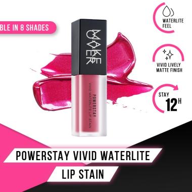 Make Over Powerstay Vivid Waterlite Lip Stain - XOXO - Lipstik Matte Ringan Waterproof - Lipstik Sta