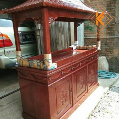 meja aquarium jati bufet mewah bufet aquarium joglo