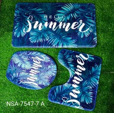Keset Kamar Mandi Set IsiI 3Pcs Anti Slip Summer NSA-7547-7