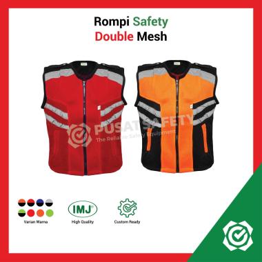 Rompi Safety Proyek Double Mesh IMJ Biru Hitam