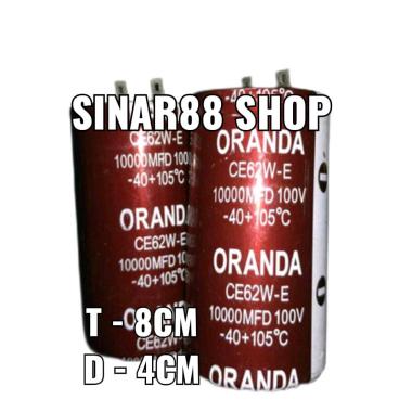 ELCO 10000UF100V 10000UF 100V 10000 UF 100V 10.000UF 100V 10.000UF100V ORANDA CAPASITOR KAPASITOR EL