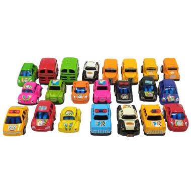Mini Metal Pullback Doraemon Diecast Mobil Mainan Anak Dora Bus Merah warna