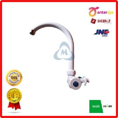 Kran Angsa Soligen Cuci Piring / Kran Air Soang / Kran Plastik Putar Putih