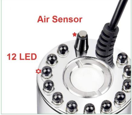 Mesin kabut pembuat kabut / mist maker dgn 12 LED Tanpa adaptor