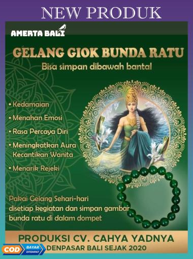 GELANG GIOK BUNDA RATU DAN GELANG BUNDA RATU KRISTAL GREEN AVANTUREN Jade bracelet Bunda Queen and b