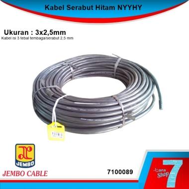 Kabel Serabut Hitam NYYHY 3x2.5 mm JEMBO - 7100089