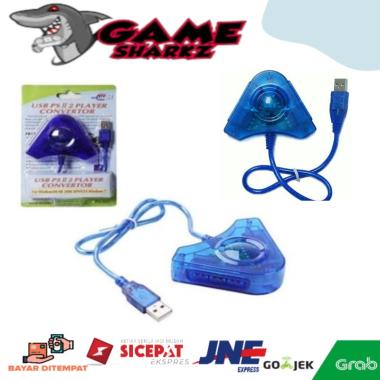 Converter USB 2 Slot Stik Stick PS2 ke PS3 / PC Double