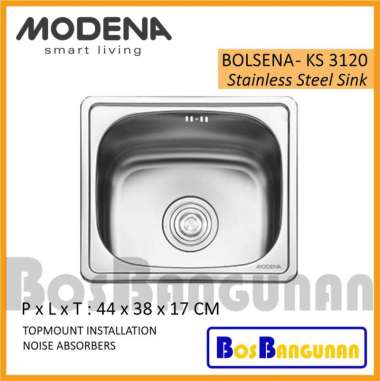 Bak Cuci Piring Stainless MODENA KS3120 / MODENA Sink KS 3120 INSTANT