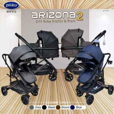 (672) STROLLER MURAH 2 IN 1 PLIKO 672 NEW ARIZONA 2 blue