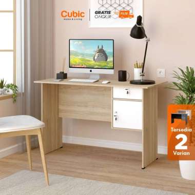 Cubic Meja Kantor Minimalis - Meja Kerja - Meja Belajar - YAGI MT 120 Sonoma Black - Grey