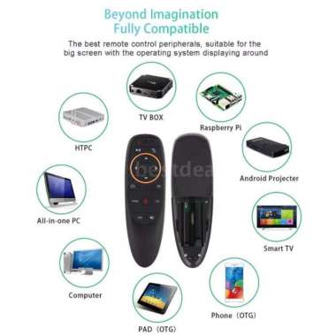 G10 remote voice control untuk android tv box smart tv pc tablet Multicolor