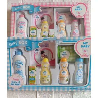 ZS MY BABY PAKET PERLENGKAPAN MANDI BAYI - paket kado bayi - sabun bayi Biru