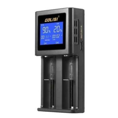 Golisi S2 Smart Charger LCD 2 Slot Battery Charger / Golisi Charger S2