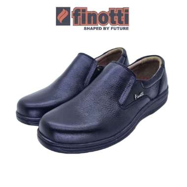 Finotti K 208 - Sepatu Pantofel Pria Premium / Sepatu Kerja Kantor Selop Cowok Kulit Asli 38