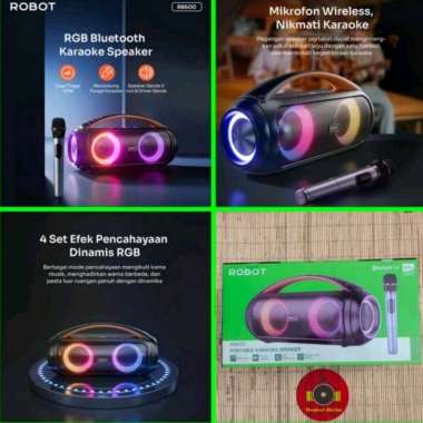 Robot RB600 Wireless Portable Bluetooth Speaker Karaoke 40W with Microphone