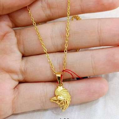 Set Kalung Liontin Burung Cendrawasih Koleksi Josean Elegant Emas Asli